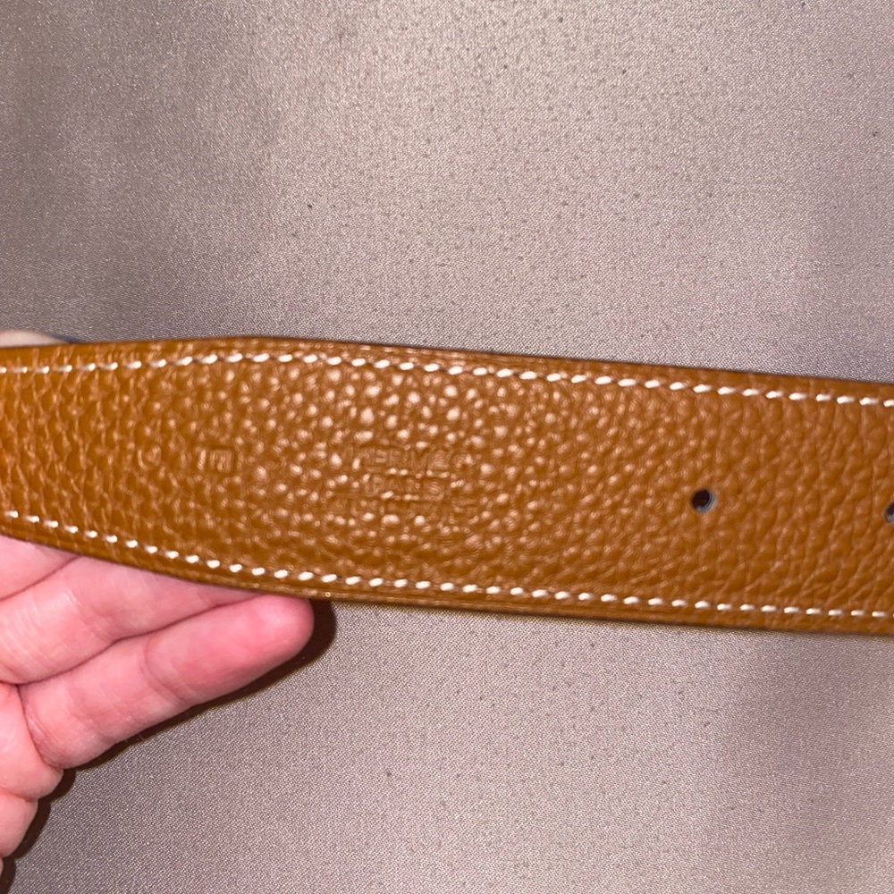 Hermes Black/Brown Reversible Leather Belt - Picture 8 of 12